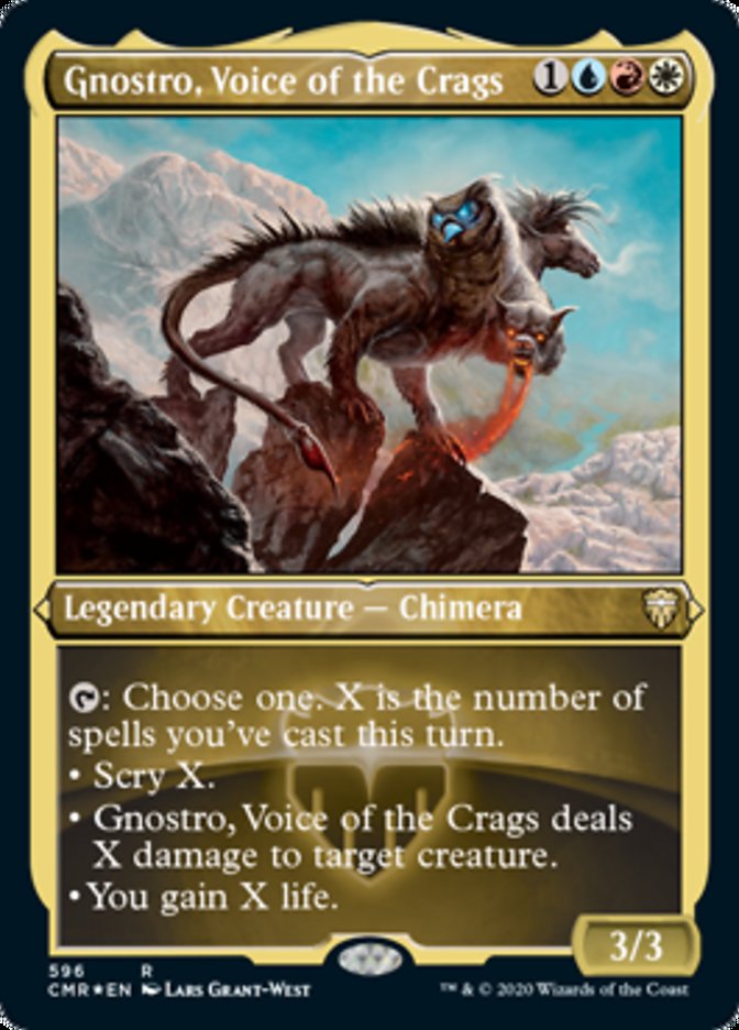 Gnostro, Voice of the Crags (Etched) [Commander Legends] | Gamers Paradise