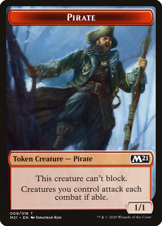 Knight // Pirate Double-Sided Token [Core Set 2021 Tokens] | Gamers Paradise