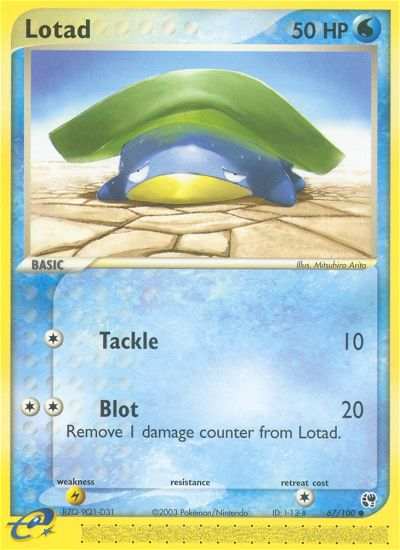 Lotad (67/100) [EX: Sandstorm] | Gamers Paradise