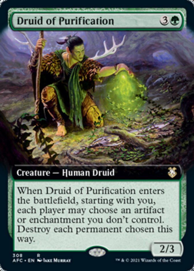Druid of Purification (Extended Art) [Dungeons & Dragons: Adventures in the Forgotten Realms Commander] | Gamers Paradise