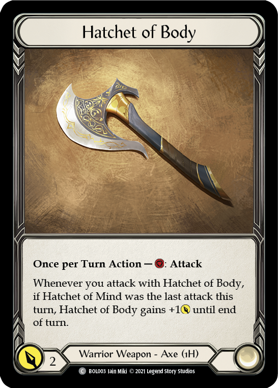 Hatchet of Body [BOL003] (Monarch Boltyn Blitz Deck) | Gamers Paradise