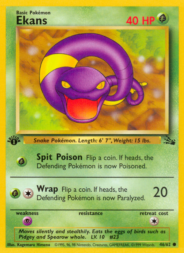 Ekans (46/62) [Fossil 1st Edition] | Gamers Paradise