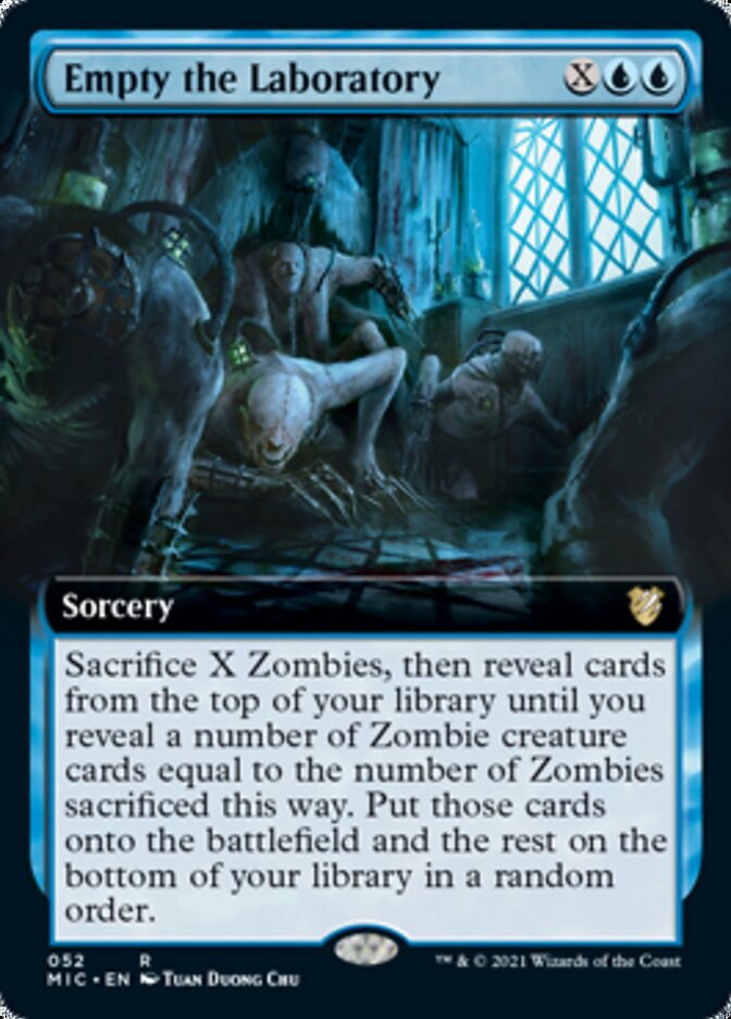 Empty the Laboratory (Extended Art) [Innistrad: Midnight Hunt Commander] | Gamers Paradise