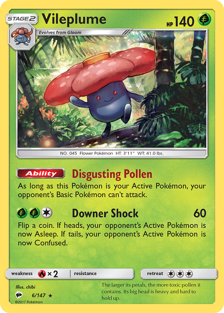 Vileplume (6/147) [Sun & Moon: Burning Shadows] | Gamers Paradise