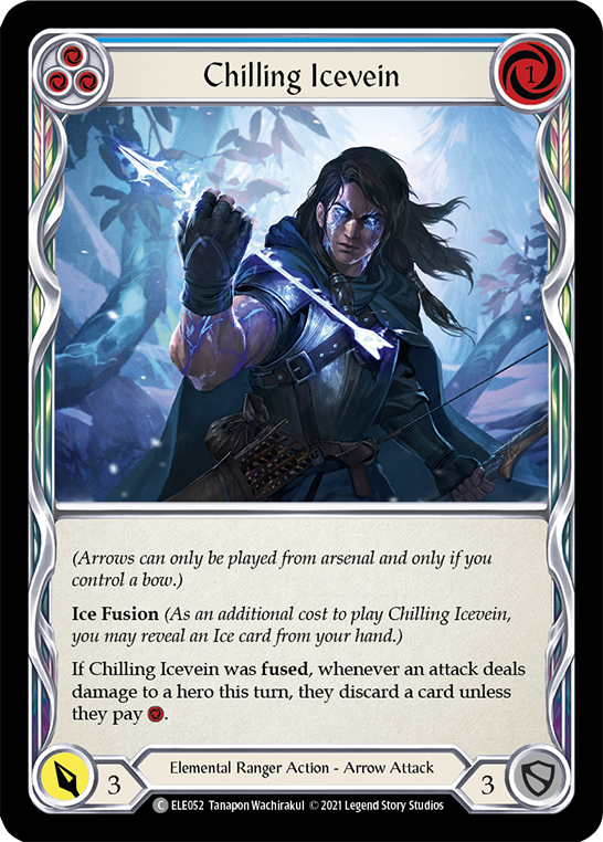 Chilling Icevein (Blue) [ELE052] (Tales of Aria)  1st Edition Rainbow Foil | Gamers Paradise