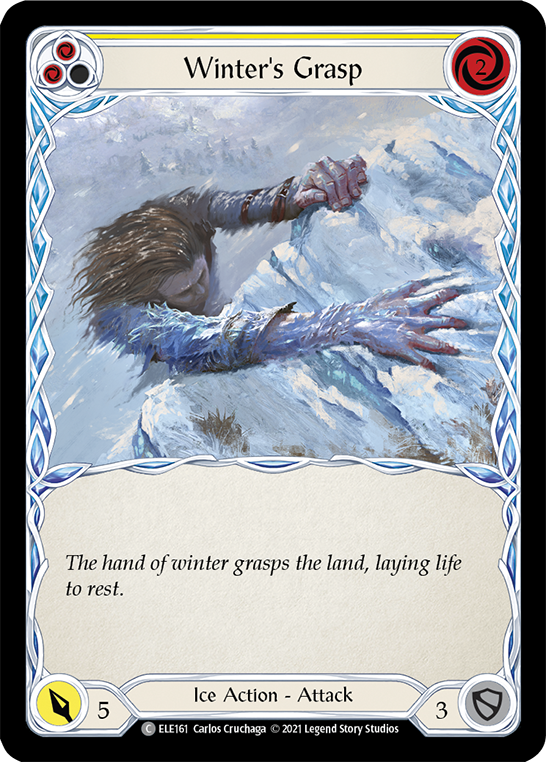 Winter's Grasp (Yellow) [ELE161] (Tales of Aria)  1st Edition Rainbow Foil | Gamers Paradise