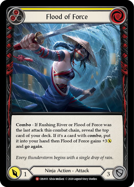 Flood of Force [CRU055] 1st Edition Rainbow Foil | Gamers Paradise