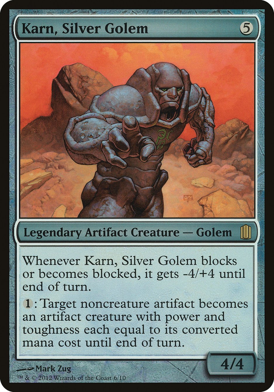 Karn, Silver Golem (Oversized) [Commander's Arsenal Oversized] | Gamers Paradise