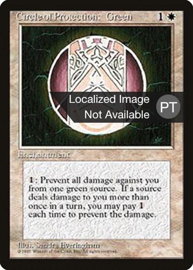 Circle of Protection: Green [Fourth Edition (Foreign Black Border)] | Gamers Paradise