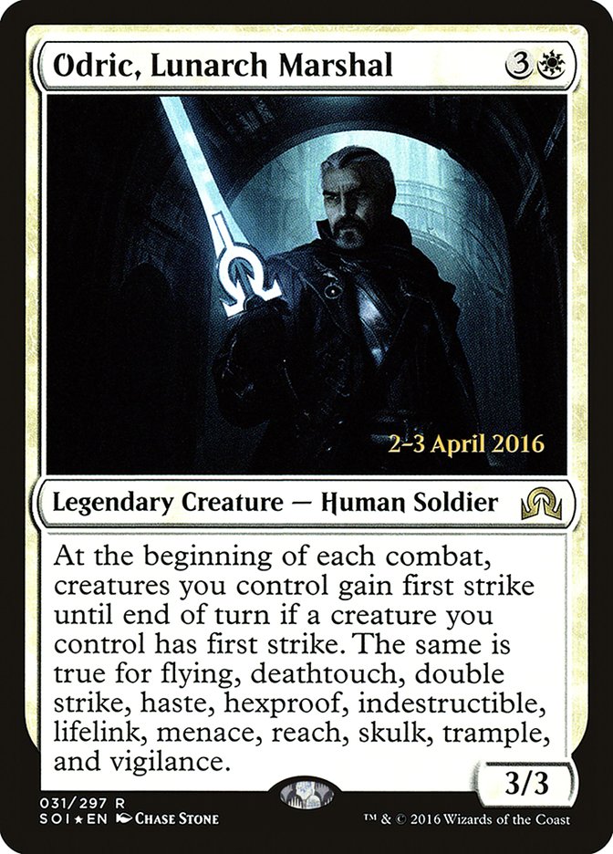 Odric, Lunarch Marshal [Shadows over Innistrad Prerelease Promos] | Gamers Paradise