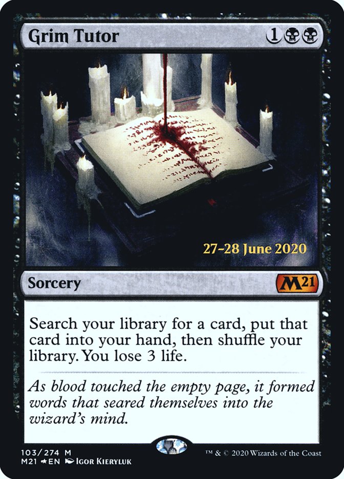 Grim Tutor [Core Set 2021 Prerelease Promos] | Gamers Paradise