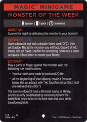 Monster of The Week (Magic Minigame) [Innistrad: Crimson Vow Minigame] | Gamers Paradise