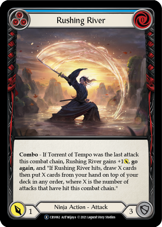Rushing River (Blue) [U-CRU062-RF] Unlimited Rainbow Foil | Gamers Paradise