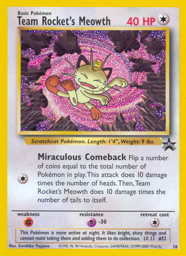 Team Rocket's Meowth (18) [Wizards of the Coast: Black Star Promos] | Gamers Paradise
