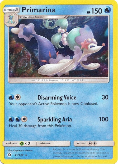 Primarina (41/149) (Water Web Holo) [Sun & Moon: Base Set] | Gamers Paradise