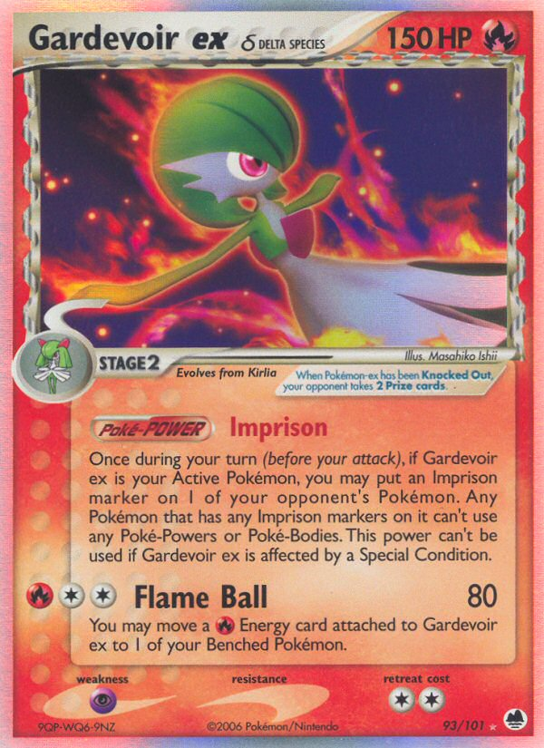Gardevoir ex (93/101) (Delta Species) [EX: Dragon Frontiers] | Gamers Paradise