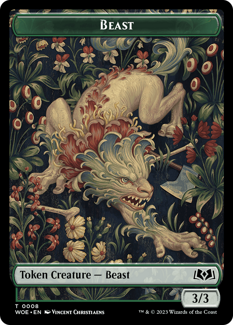 Beast // Food (0012) Double-Sided Token [Wilds of Eldraine Tokens] | Gamers Paradise