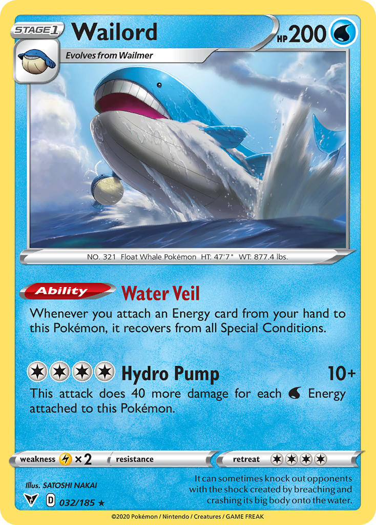 Wailord (032/185) [Sword & Shield: Vivid Voltage] – Gamers Paradise