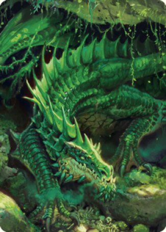Lurking Green Dragon Art Card [Commander Legends: Battle for Baldur's Gate Art Series] | Gamers Paradise
