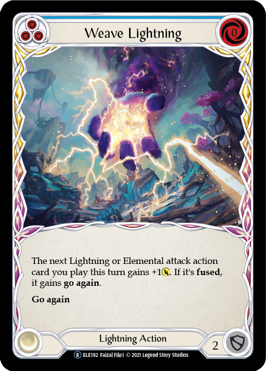 Weave Lightning (Blue) [U-ELE182] Unlimited Rainbow Foil | Gamers Paradise