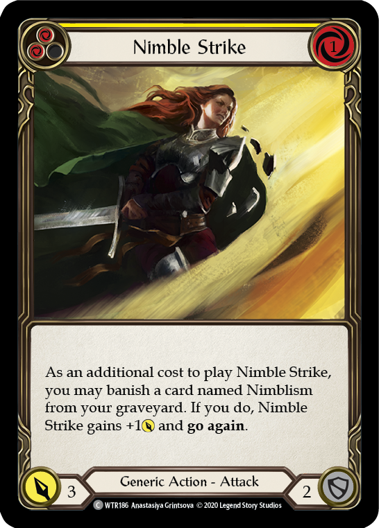 Nimble Strike (Yellow) [U-WTR186] (Welcome to Rathe Unlimited)  Unlimited Rainbow Foil | Gamers Paradise