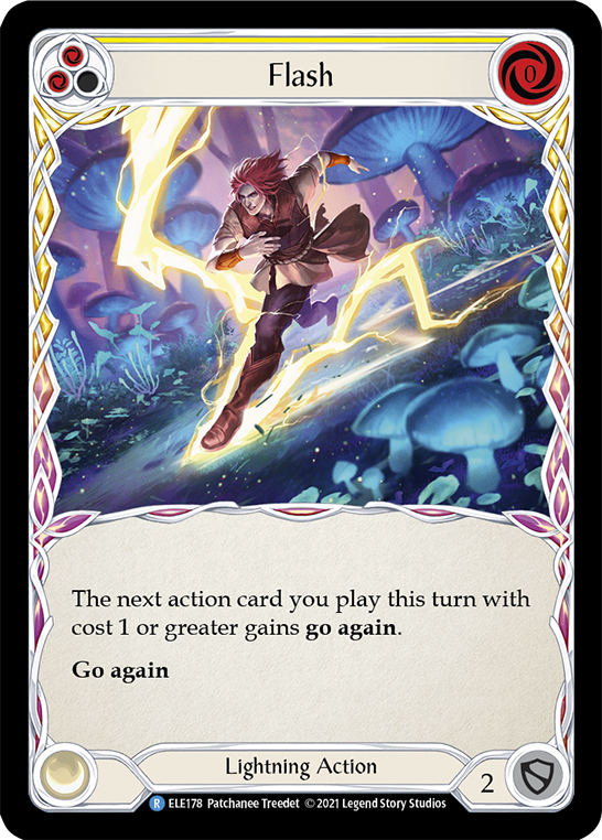 Flash (Yellow) [ELE178] (Tales of Aria)  1st Edition Rainbow Foil | Gamers Paradise