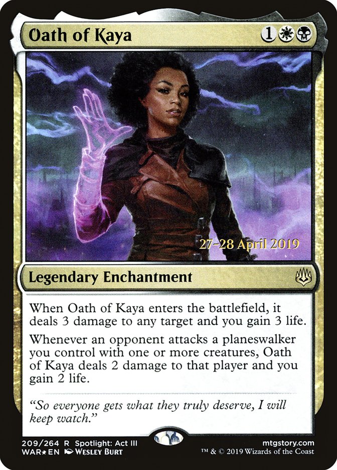 Oath of Kaya [War of the Spark Prerelease Promos] | Gamers Paradise