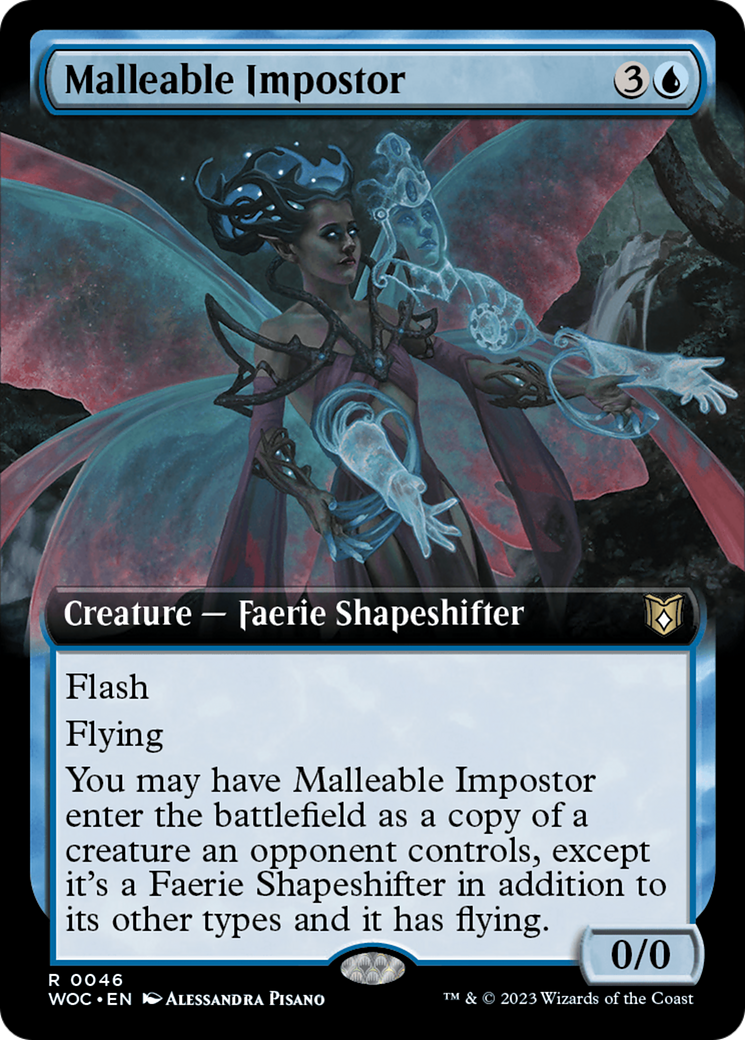 Malleable Impostor (Extended Art) [Wilds of Eldraine Commander] | Gamers Paradise