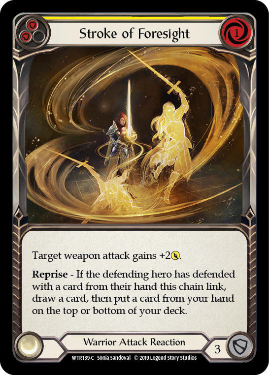 Stroke of Foresight (Yellow) [WTR139-C] Alpha Print Rainbow Foil | Gamers Paradise