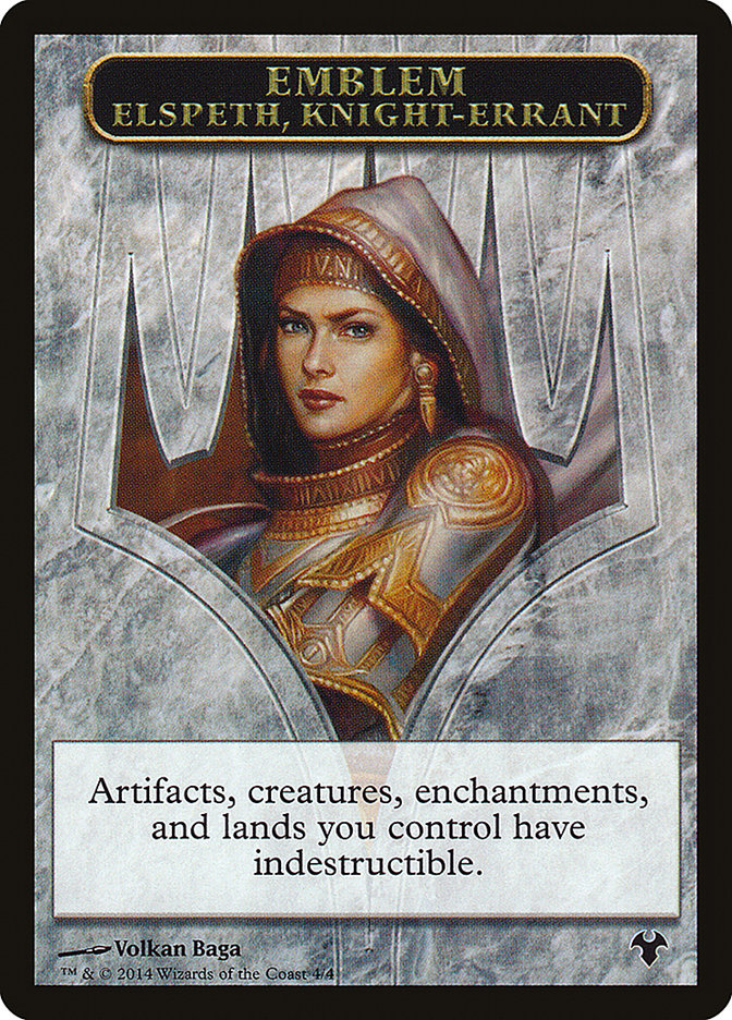 Elspeth, Knight-Errant Emblem [Modern Event Deck 2014 Tokens] | Gamers Paradise