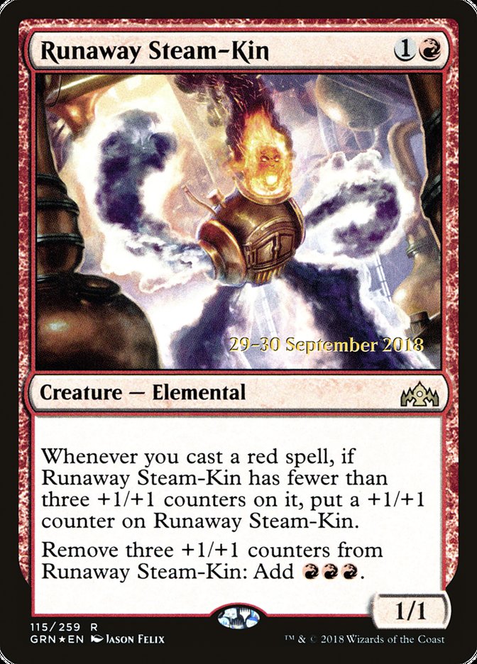 Runaway Steam-Kin [Guilds of Ravnica Prerelease Promos] | Gamers Paradise