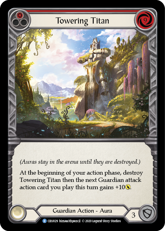 Towering Titan (Red) [CRU029] 1st Edition Rainbow Foil | Gamers Paradise