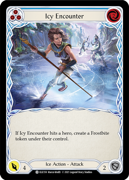 Icy Encounter (Blue) [ELE159] (Tales of Aria)  1st Edition Rainbow Foil | Gamers Paradise