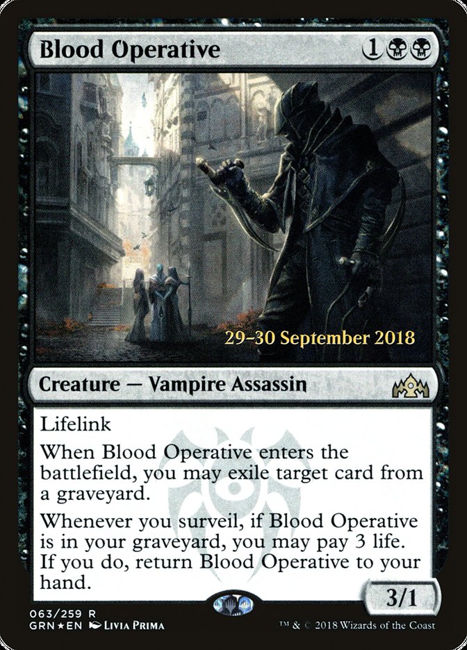 Blood Operative [Guilds of Ravnica Prerelease Promos] | Gamers Paradise