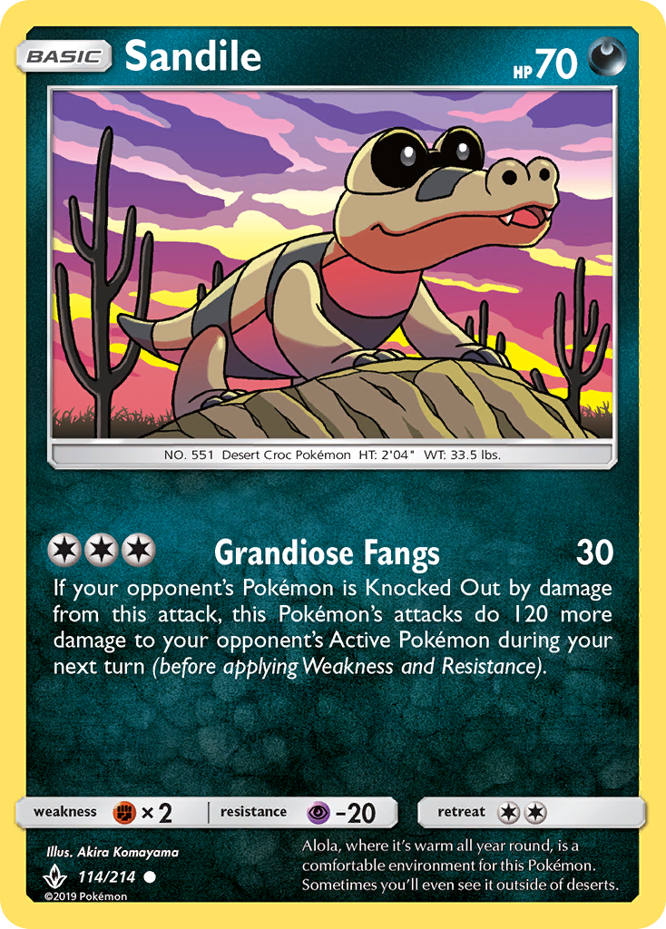 Sandile (114/214) [Sun & Moon: Unbroken Bonds] | Gamers Paradise