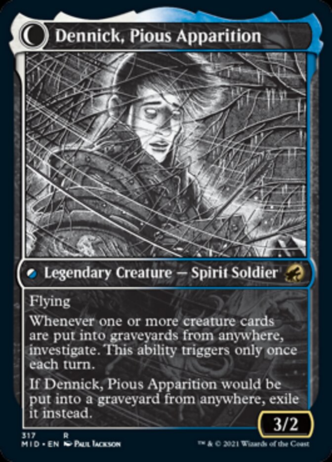 Dennick, Pious Apprentice // Dennick, Pious Apparition (Showcase Eternal Night) [Innistrad: Midnight Hunt] | Gamers Paradise