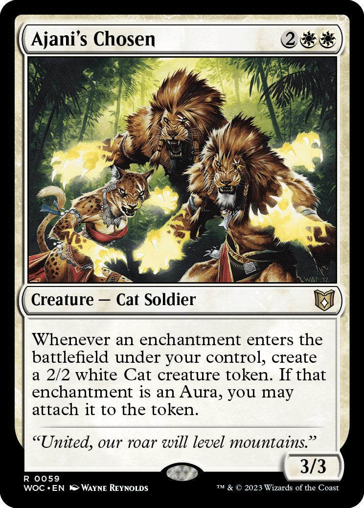 Ajani's Chosen [Wilds of Eldraine Commander] | Gamers Paradise