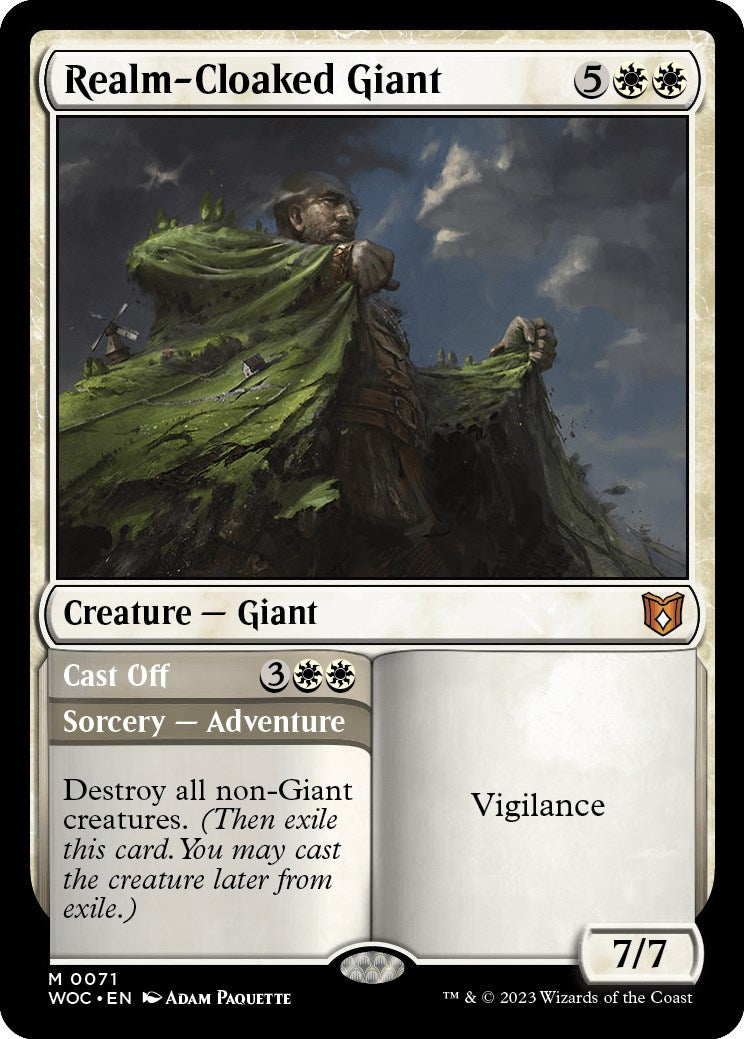 Realm-Cloaked Giant // Cast Off [Wilds of Eldraine Commander] | Gamers Paradise