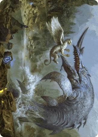 Horned Loch-Whale Art Card [Wilds of Eldraine Art Series] | Gamers Paradise