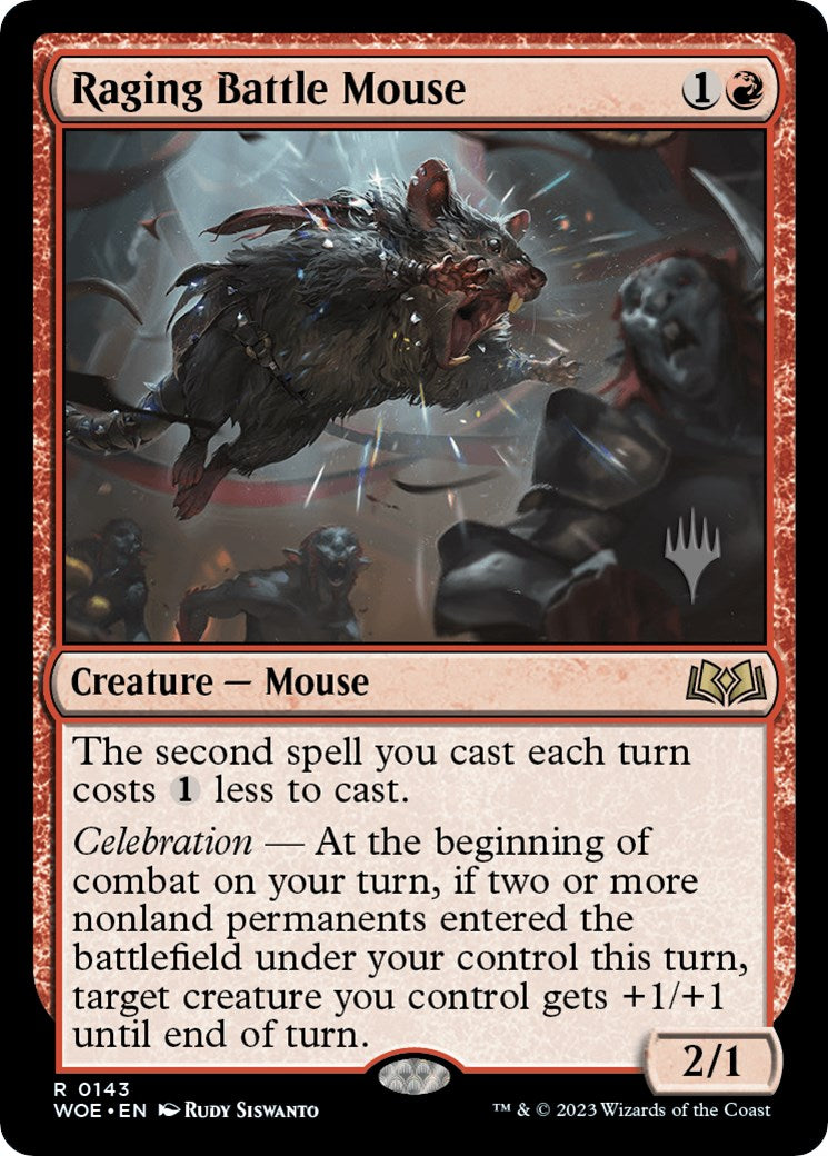 Raging Battle Mouse (Promo Pack) [Wilds of Eldraine Promos] | Gamers Paradise