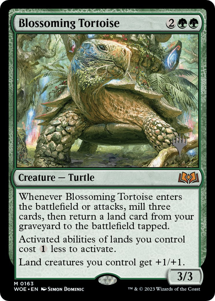 Blossoming Tortoise (Promo Pack) [Wilds of Eldraine Promos] | Gamers Paradise