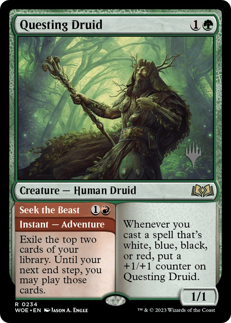 Questing Druid (Promo Pack) [Wilds of Eldraine Promos] | Gamers Paradise