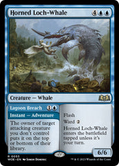 Horned Loch-Whale // Lagoon Breach (Promo Pack) [Wilds of Eldraine Promos] | Gamers Paradise