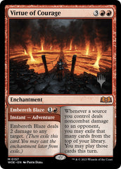 Virtue of Courage //Embereth Blaze (Promo Pack) [Wilds of Eldraine Promos] | Gamers Paradise