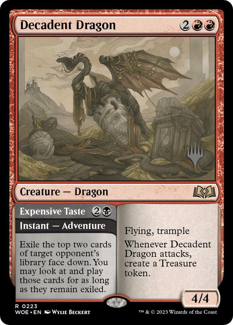 Decadent Dragon // Expensive Taste (Promo Pack) [Wilds of Eldraine Promos] | Gamers Paradise