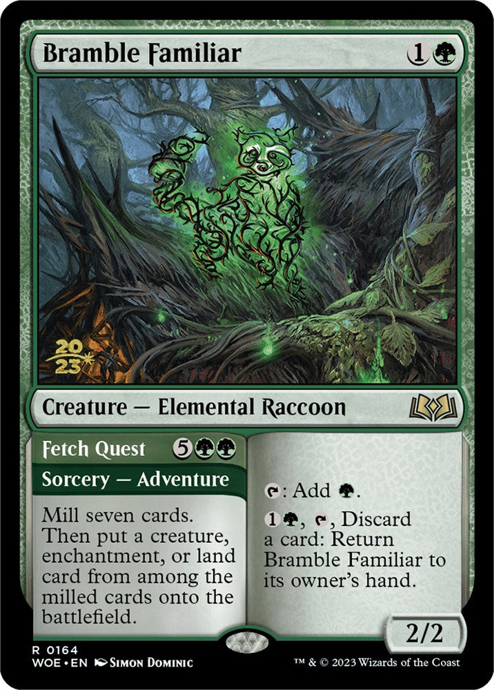 Bramble Familiar // Fetch Quest [Wilds of Eldraine Prerelease Promos] | Gamers Paradise