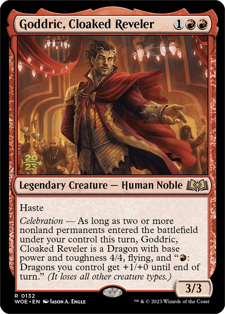 Goddric, Cloaked Reveler [Wilds of Eldraine Prerelease Promos] | Gamers Paradise