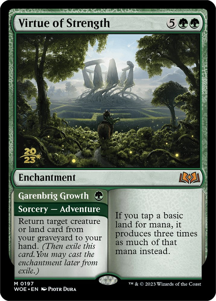 Virtue of Strength // Garenbrig Growth [Wilds of Eldraine Prerelease Promos] | Gamers Paradise