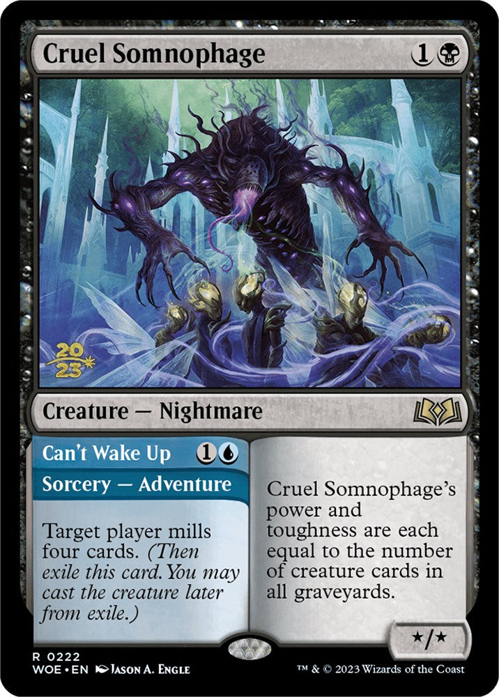 Cruel Somnophage // Can't Wake Up [Wilds of Eldraine Prerelease Promos] | Gamers Paradise