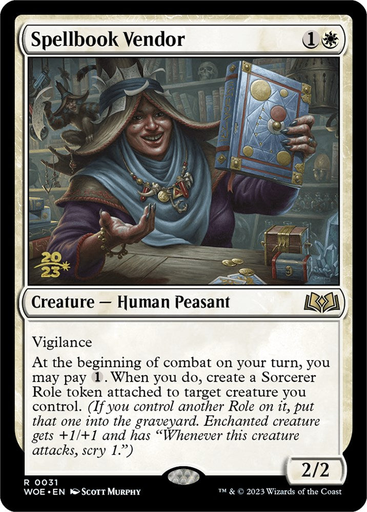 Spellbook Vendor [Wilds of Eldraine Prerelease Promos] | Gamers Paradise